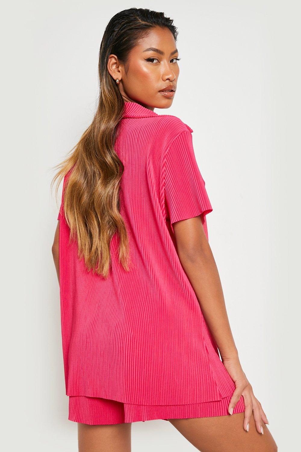 Plisse Short Sleeve Shirt | boohoo
